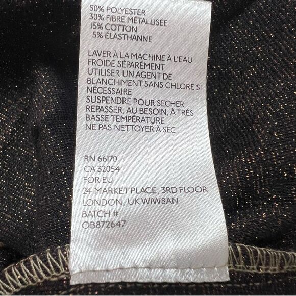 NWT Free People Pleated Love Mini Dress Gold Brown Shimmer Medium - Picture 10 of 10